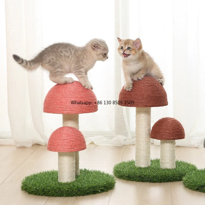Manufacturer Wholesale Sisal Mushroom Small Cat Tree with Lawn Mat
Manufacturer Wholesale Sisal Mushroom Small Cat Tree with Lawn Mat