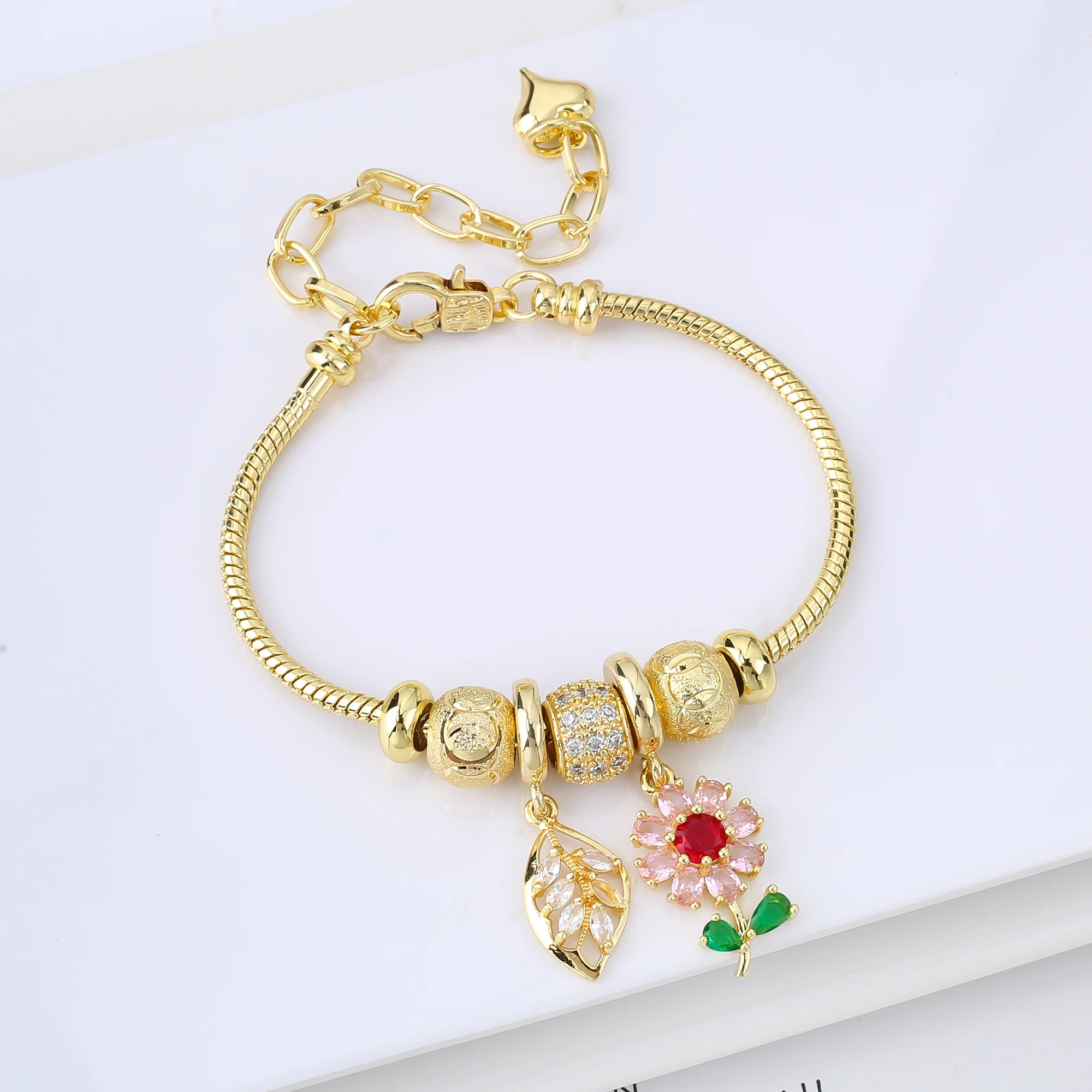 Luxury New-Style Multi-Element Yellow Sunflower Airplane Bee Combination Pendant Snake Bone Chain Bracelet For Women Girls Gift
Luxury New-Style Multi-Element Yellow Sunflower Airplane Bee Combination Pendant Snake Bone Chain Bracelet For Women Girls Gift