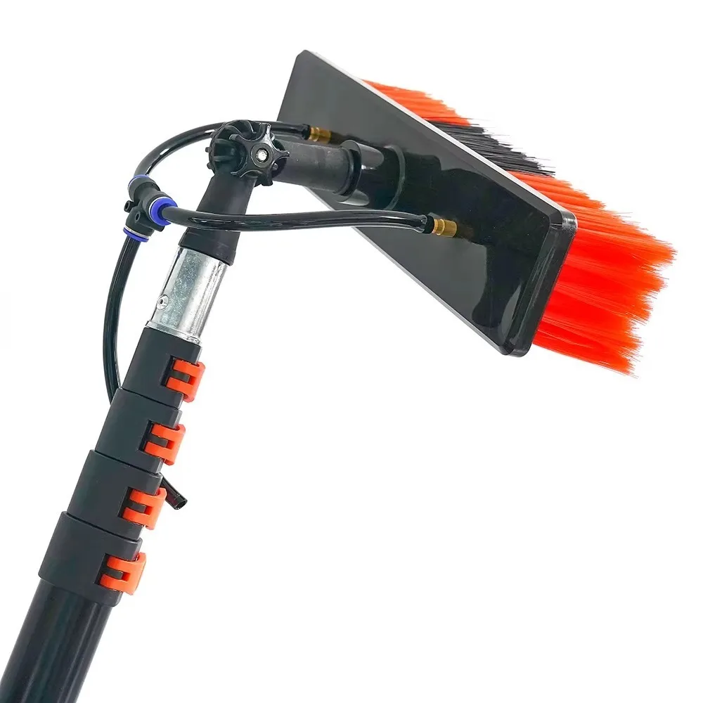 Telescopic Water Fed Cleaning Brush Aluminum Pole High-Rise Glass Window Solar Panel Cleaner with Nylon Bristles
Telescopic Water Fed Cleaning Brush Aluminum Pole High-Rise Glass Window Solar Panel Cleaner with Nylon Bristles