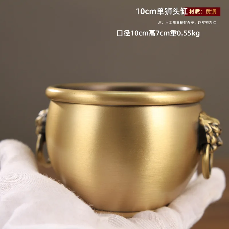 Brass Antique Style Forbidden City For Home Living Room Craft Fortune Lion Head Treasure Basin Copper Jar Ornament Ho
Brass Antique Style Forbidden City For Home Living Room Craft Fortune Lion Head Treasure Basin Copper Jar Ornament Ho