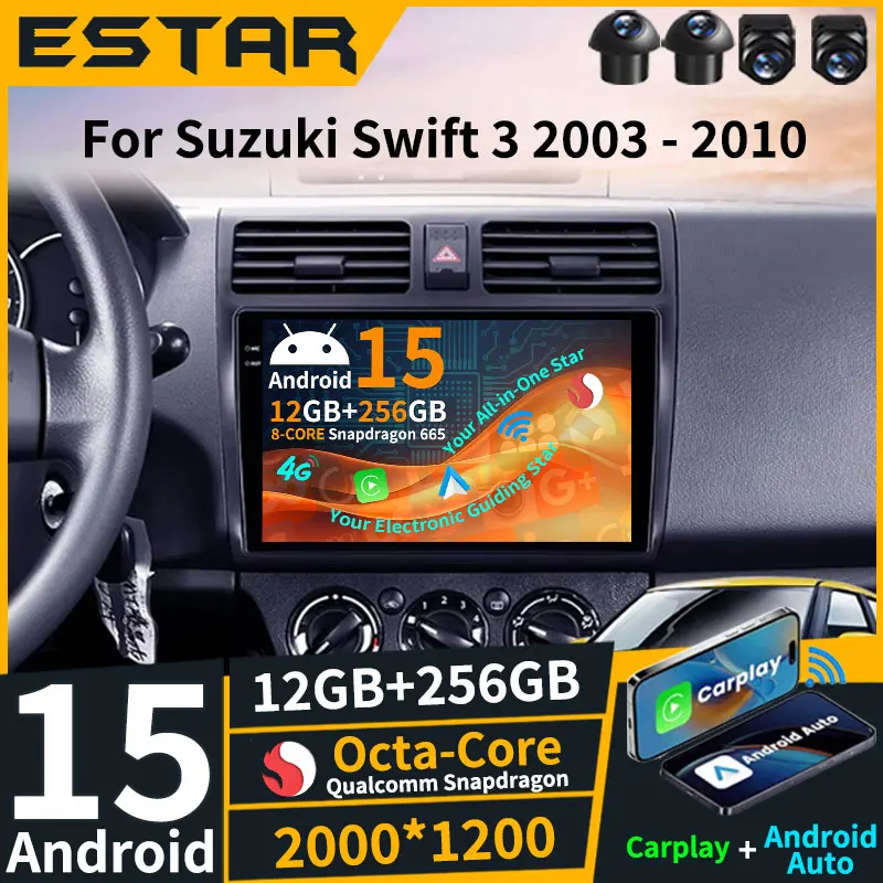 Wireless Carplay Android 15 Car Radio For Suzuki Swift 3 2003 - 2010 2din 360 Camera Head Unit BT DSP QLED GPS RDS Stereo 4G LTE
Wireless Carplay Android 15 Car Radio For Suzuki Swift 3 2003 - 2010 2din 360 Camera Head Unit BT DSP QLED GPS RDS Stereo 4G LTE