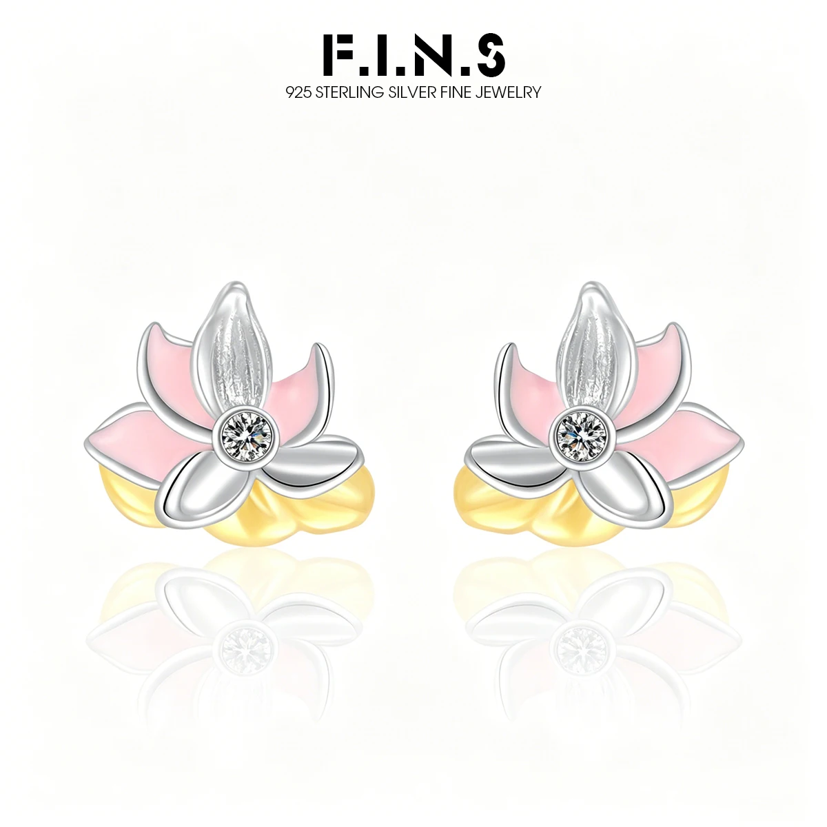 F.I.N.S Original Zircon Lotus S925 Sterling Silver Stud Earrings For Women Elegant Piercing Enamel Flower Ear Studs Fine Jewels
F.I.N.S Original Zircon Lotus S925 Sterling Silver Stud Earrings For Women Elegant Piercing Enamel Flower Ear Studs Fine Jewels