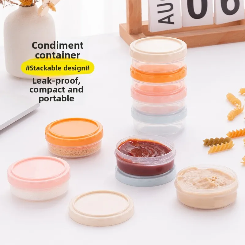New Portable Circular PP Sealed Sauce Box Stackable Salad Tomato Seasoning Small Box Three Grids Plastic Body Kitchen Tool
New Portable Circular PP Sealed Sauce Box Stackable Salad Tomato Seasoning Small Box Three Grids Plastic Body Kitchen Tool