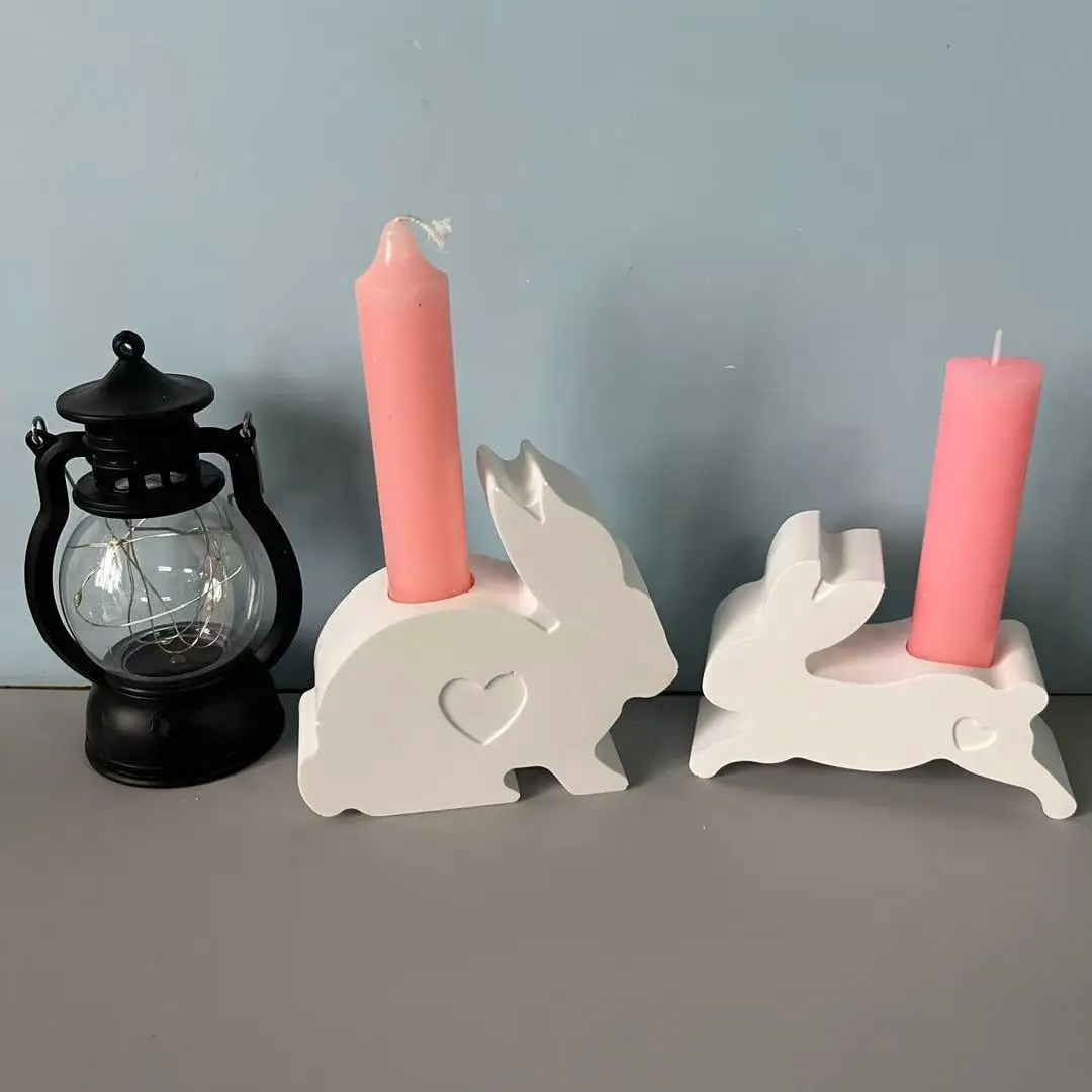 Форма для пасхальной серии, подсвечник для кролика, силиконовая форма, подставка для ароматических свечей в форме кролика, гипсовые декоративные формы для литья из смолы
Форма для пасхальной серии, подсвечник для кролика, силиконовая форма, подставка для ароматических свечей в форме кролика, гипсовые декоративные формы для литья из смолы