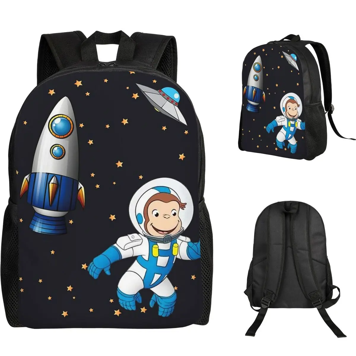 George The Curious Monkey Astronaut Cartoon Student Backpack School Bag Hiking Travel Daypack Fashion Bookbag Shoulder Bags
George The Curious Monkey Astronaut Cartoon Student Backpack School Bag Hiking Travel Daypack Fashion Bookbag Shoulder Bags