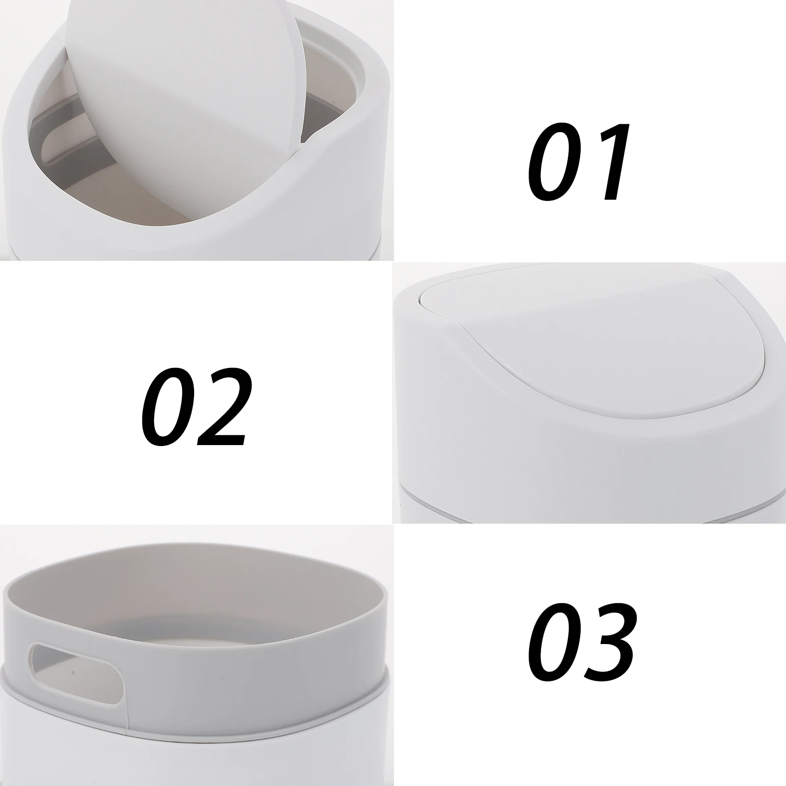 Plastic Mini Trash Can Waste Container Desktop Garbage Bin Home Office Clamshell Design Quality Storage Small Size
Plastic Mini Trash Can Waste Container Desktop Garbage Bin Home Office Clamshell Design Quality Storage Small Size