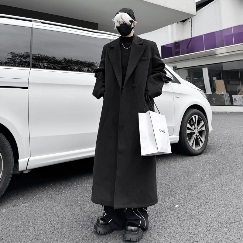 Long Over-Knee Men's Woolen Coat Jaet Cotton Enhanced CleanFit Sle Winter Faion Youth Trend Loose Fit Single Button
Long Over-Knee Men's Woolen Coat Jaet Cotton Enhanced CleanFit Sle Winter Faion Youth Trend Loose Fit Single Button