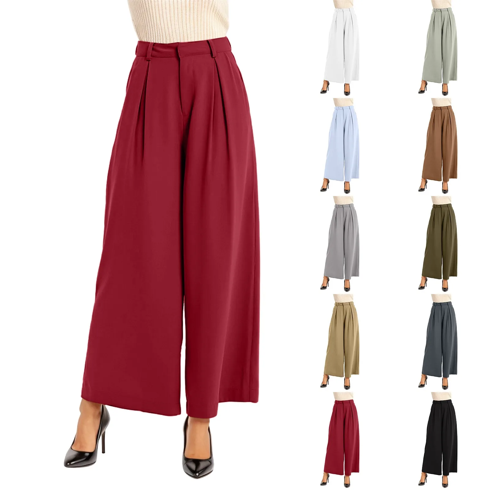 Women Palazzo Pants Summer Cotton Linen Comfy Baggy Trousers With Pockets Fashion Elegant Party Solid High Waist Loose Trousers
Women Palazzo Pants Summer Cotton Linen Comfy Baggy Trousers With Pockets Fashion Elegant Party Solid High Waist Loose Trousers