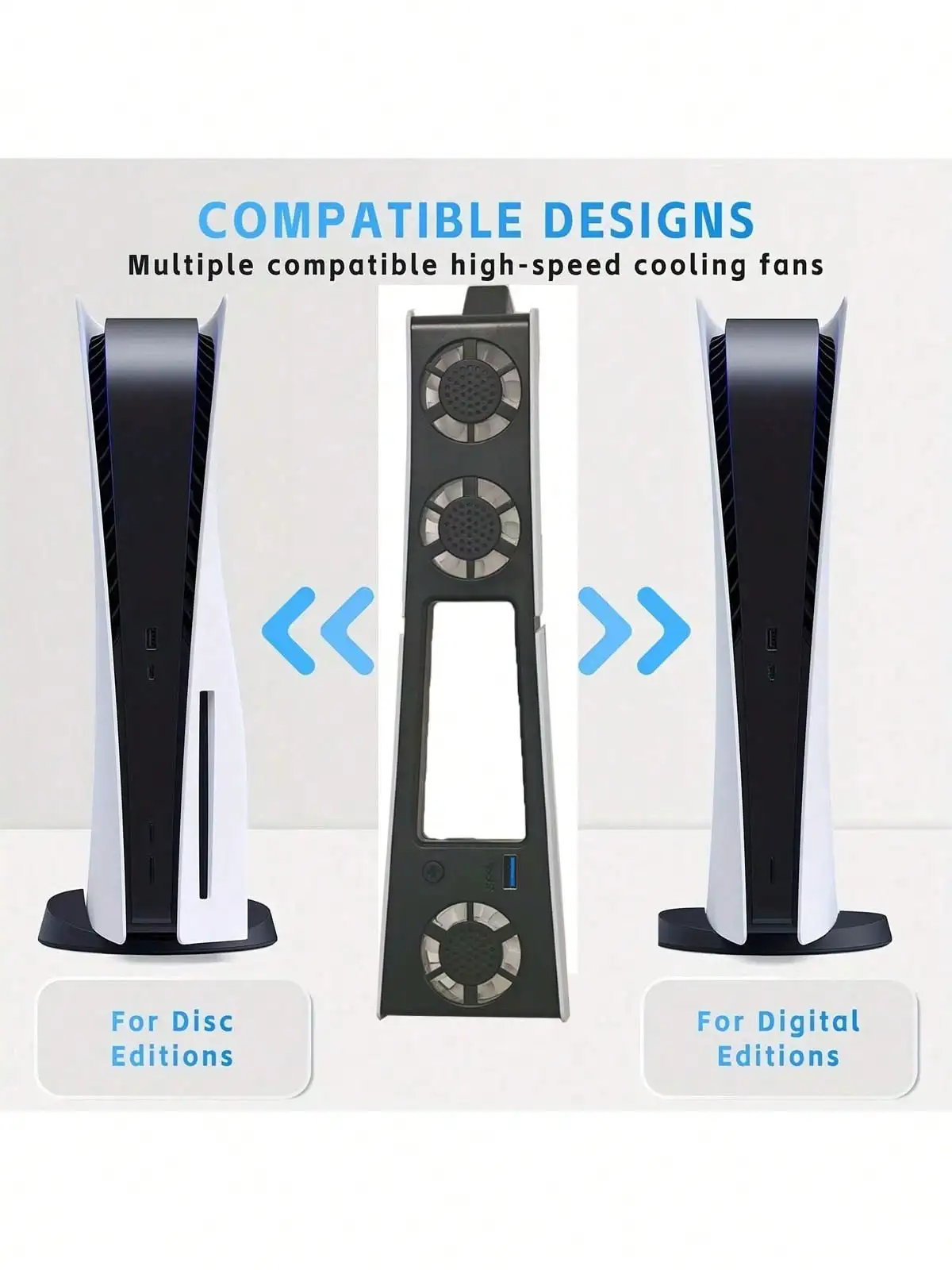 P/S5 ultra-thin cooling fan speed adjustable silent system with USB interface, suitable for PlayStation 5 host
P/S5 ultra-thin cooling fan speed adjustable silent system with USB interface, suitable for PlayStation 5 host