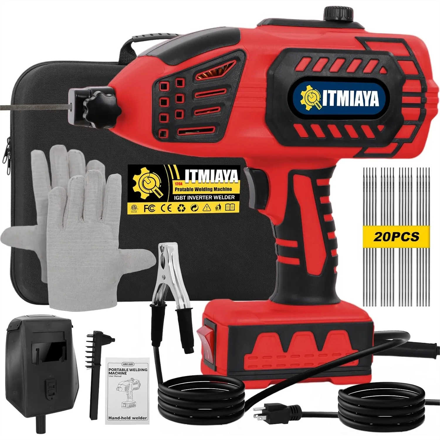 Portable Welding Machine 110V ARC Stick Welder Handheld IGBT Inverter 20-120A Stepless Current for Home Repair DIY Work
Portable Welding Machine 110V ARC Stick Welder Handheld IGBT Inverter 20-120A Stepless Current for Home Repair DIY Work