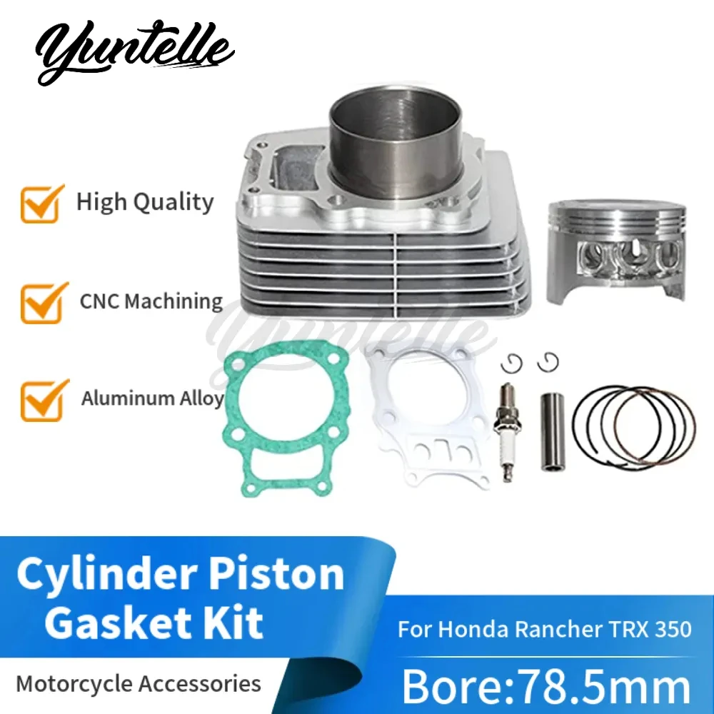 78.5mm Bore Cylinder Block Piston Ring Gasket Kit For Honda Rancher TRX 350 TRX350 TRX350FE 2000-2006 ATV Motorcycle Accessories
78.5mm Bore Cylinder Block Piston Ring Gasket Kit For Honda Rancher TRX 350 TRX350 TRX350FE 2000-2006 ATV Motorcycle Accessories