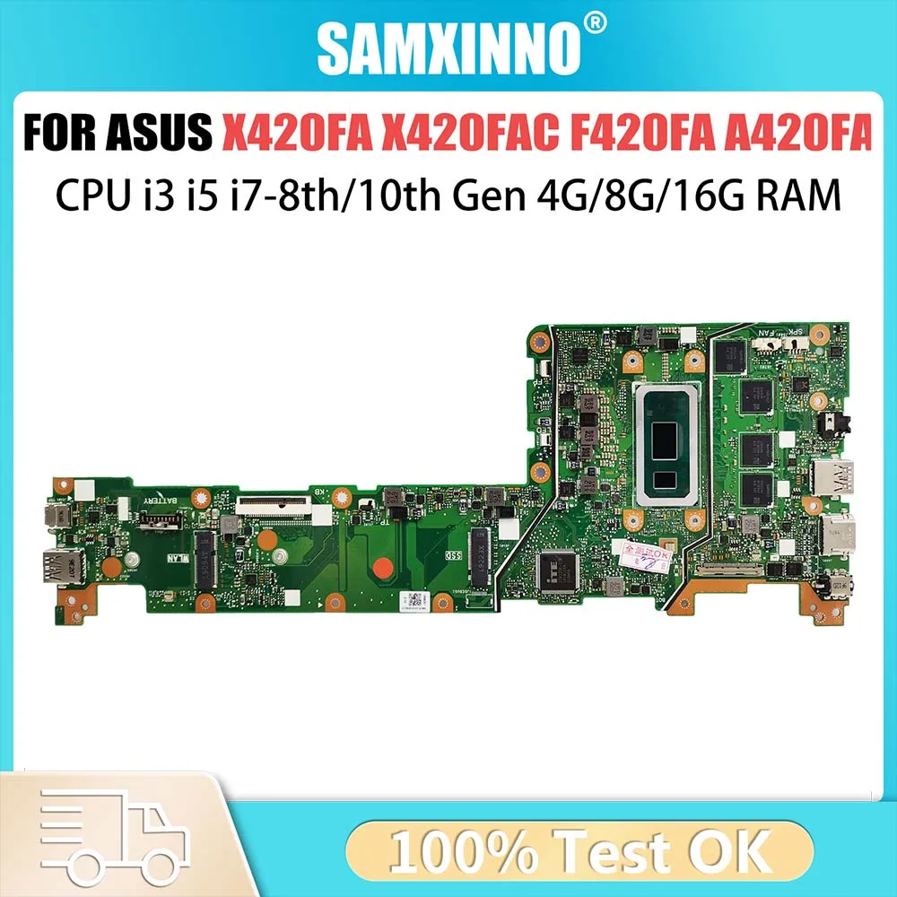 Материнская плата X420FA для ASUS Vivobook 14 X420 F420FA A420FA X420F X420FAC, материнская плата для ноутбука i3 i5 i7 8-го/10-го поколения, 4 ГБ/8 ГБ ОЗУ
Материнская плата X420FA для ASUS Vivobook 14 X420 F420FA A420FA X420F X420FAC, материнская плата для ноутбука i3 i5 i7 8-го/10-го поколения, 4 ГБ/8 ГБ ОЗУ