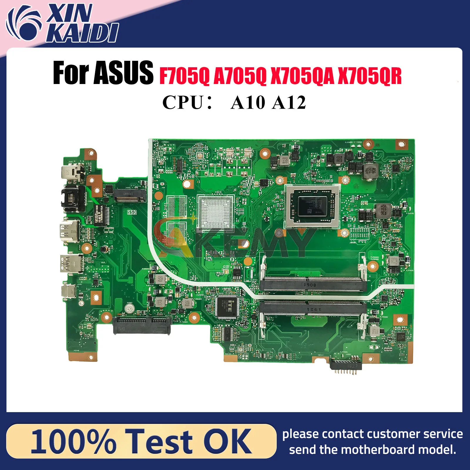 X705QA Laptop Motherboard For ASUS VivoBook X705QA X705QR F705Q X705Q A705Q Mainboard With A10 A12 CPU 100% tests OK fast ship
X705QA Laptop Motherboard For ASUS VivoBook X705QA X705QR F705Q X705Q A705Q Mainboard With A10 A12 CPU 100% tests OK fast ship