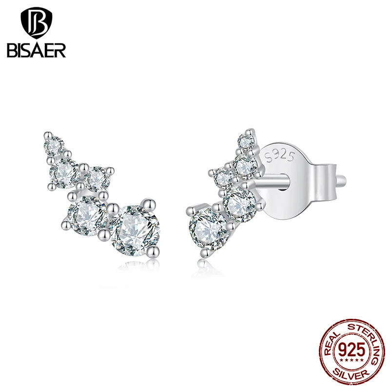 Bisaer Moissanite Earrings for Women 925 Sterling Silver Mini Bubbles Stud Earrings 2CTW D VVS1 Sparkling Wedding Fine Jewelry
Bisaer Moissanite Earrings for Women 925 Sterling Silver Mini Bubbles Stud Earrings 2CTW D VVS1 Sparkling Wedding Fine Jewelry