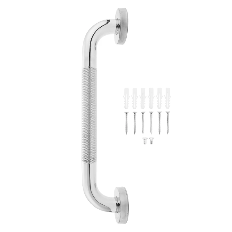 12-Inch Non-Slip Shower Grab Bar Chrome-Plated Stainless Steel Bathroom Grab Bar With Textured Handle-New
12-Inch Non-Slip Shower Grab Bar Chrome-Plated Stainless Steel Bathroom Grab Bar With Textured Handle-New