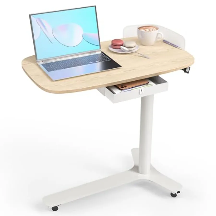 Home office rolling desk with oak finish, pneumatic adjustable height, drawer storage, and smooth-rolling wheels for portabilit
Home office rolling desk with oak finish, pneumatic adjustable height, drawer storage, and smooth-rolling wheels for portabilit