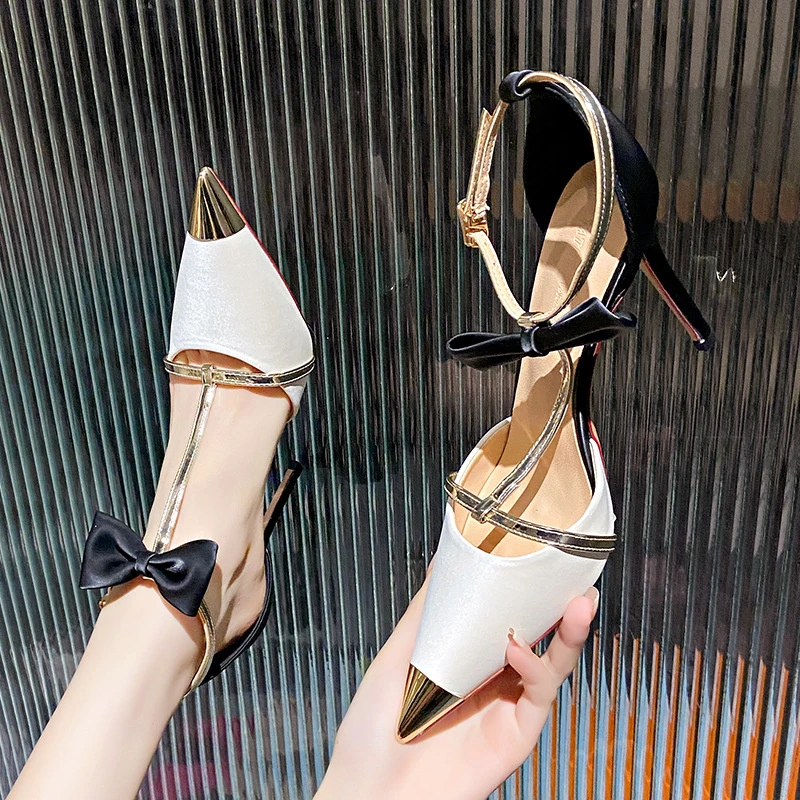 Metal Pointed Toe Butterfly-Knot Women's Sandals Fashion Show Sexy Mixed Colors Ladies Shoes Stiletto High-heeled Sandals 2025
Metal Pointed Toe Butterfly-Knot Women's Sandals Fashion Show Sexy Mixed Colors Ladies Shoes Stiletto High-heeled Sandals 2025