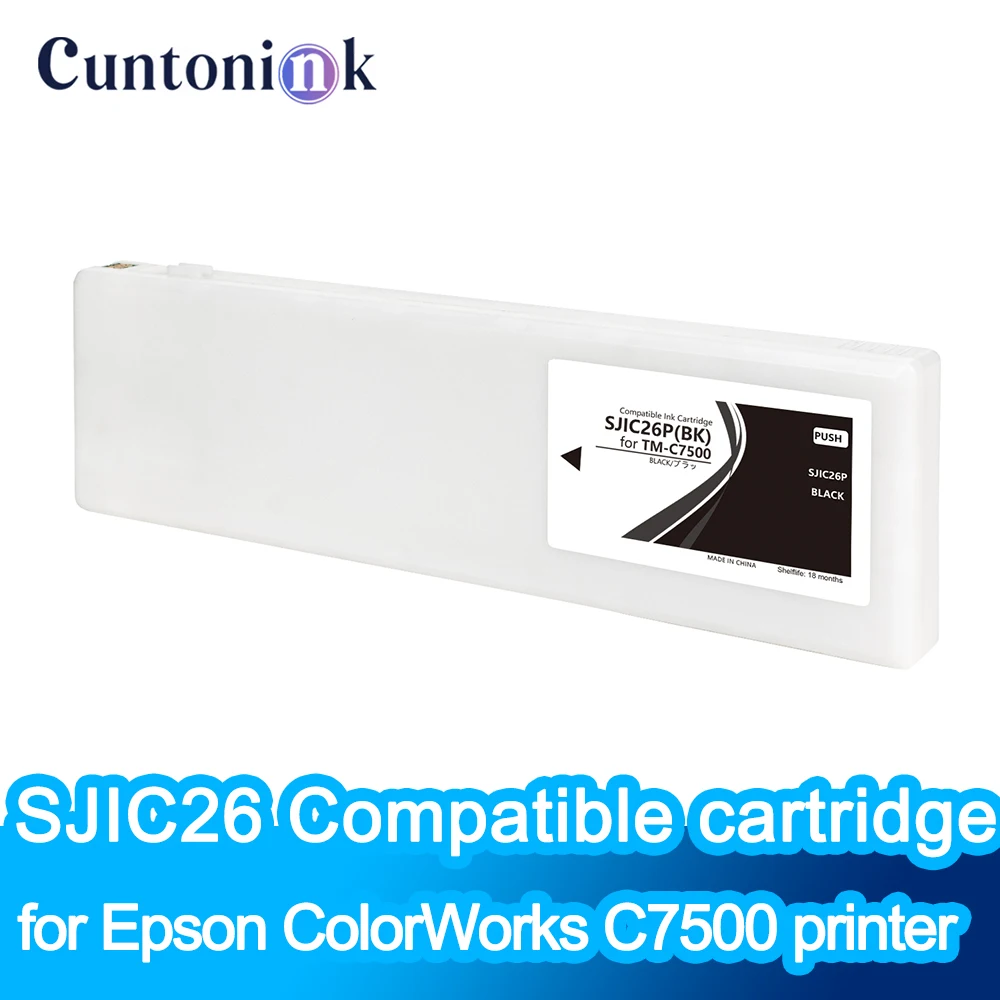 SJIC26P 300 мл совместимый картридж с пигментными чернилами для принтера этикеток с чипом для принтера Epson ColorWorks C7500
SJIC26P 300 мл совместимый картридж с пигментными чернилами для принтера этикеток с чипом для принтера Epson ColorWorks C7500