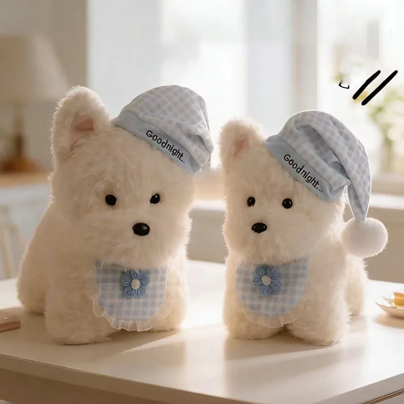 Cute Westie Dog Plush Toy with Sleepwear Bib Set Kawaii Puppy Stuffed Animal Doll Squishy Fluffy Plushie for Kids Birthday Gift
Cute Westie Dog Plush Toy with Sleepwear Bib Set Kawaii Puppy Stuffed Animal Doll Squishy Fluffy Plushie for Kids Birthday Gift