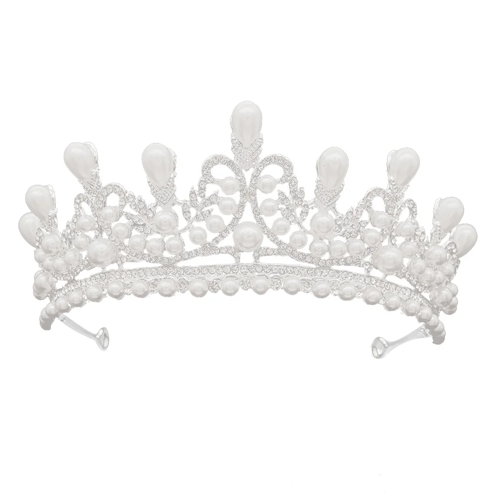 Diamond Pearl Crown Bride Silver Tiara Elegant Rhinestone Headdress for Wedding Party Prom Bridal Headwear Crown Headdress
Diamond Pearl Crown Bride Silver Tiara Elegant Rhinestone Headdress for Wedding Party Prom Bridal Headwear Crown Headdress