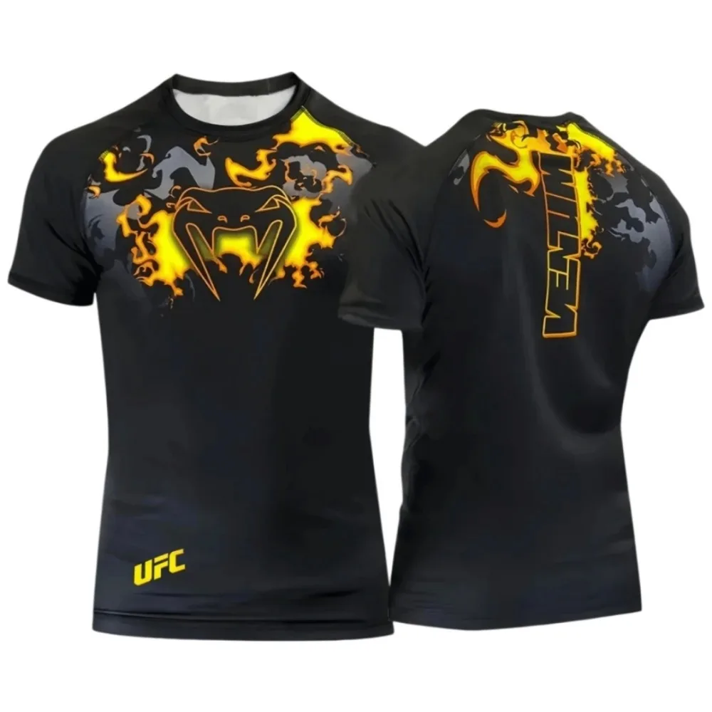 New men's UFC fashionable short-sleeved gym running crew-neck T-shirt - Sword fighting sports training sports shirt - Fitness sp
New men's UFC fashionable short-sleeved gym running crew-neck T-shirt - Sword fighting sports training sports shirt - Fitness sp