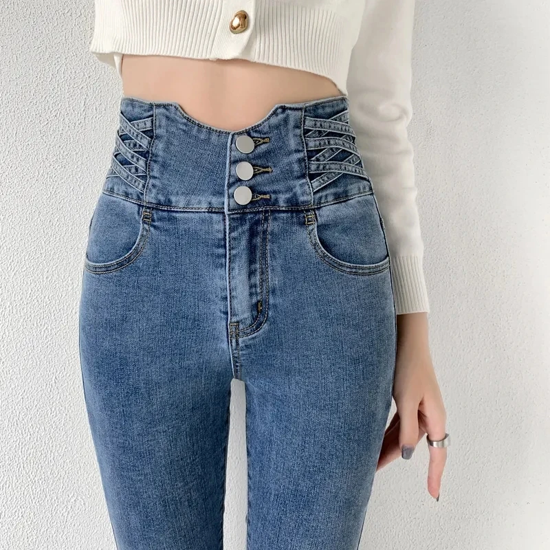 High waisted Skinny Pencil Jeans Street wear 2025 Spring Autumn New Female Slim Elastic Denim Pants Women's Casual Pants
High waisted Skinny Pencil Jeans Street wear 2025 Spring Autumn New Female Slim Elastic Denim Pants Women's Casual Pants