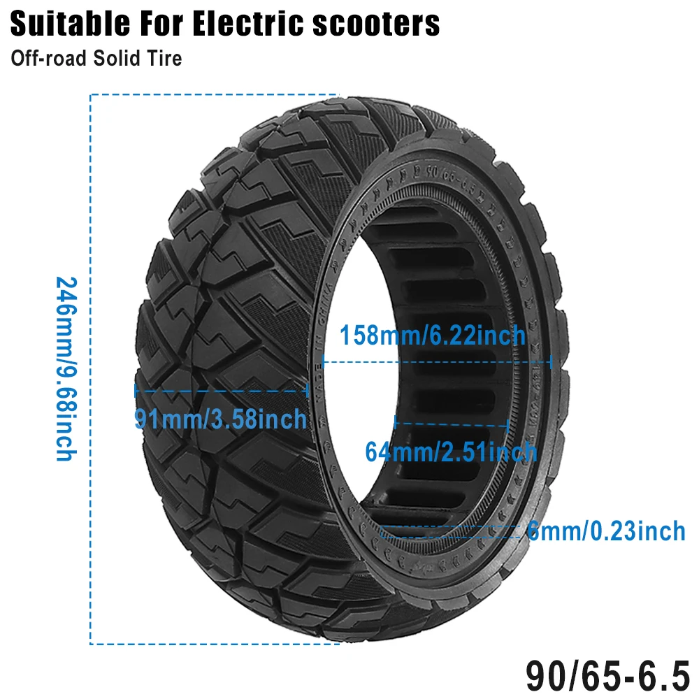 Off-road Solid Tire 90/65-6.5 for Dualtron for Kaabo for Speedual Electric Scooter Thickened Wear-resistant Replacement Tyre
Off-road Solid Tire 90/65-6.5 for Dualtron for Kaabo for Speedual Electric Scooter Thickened Wear-resistant Replacement Tyre