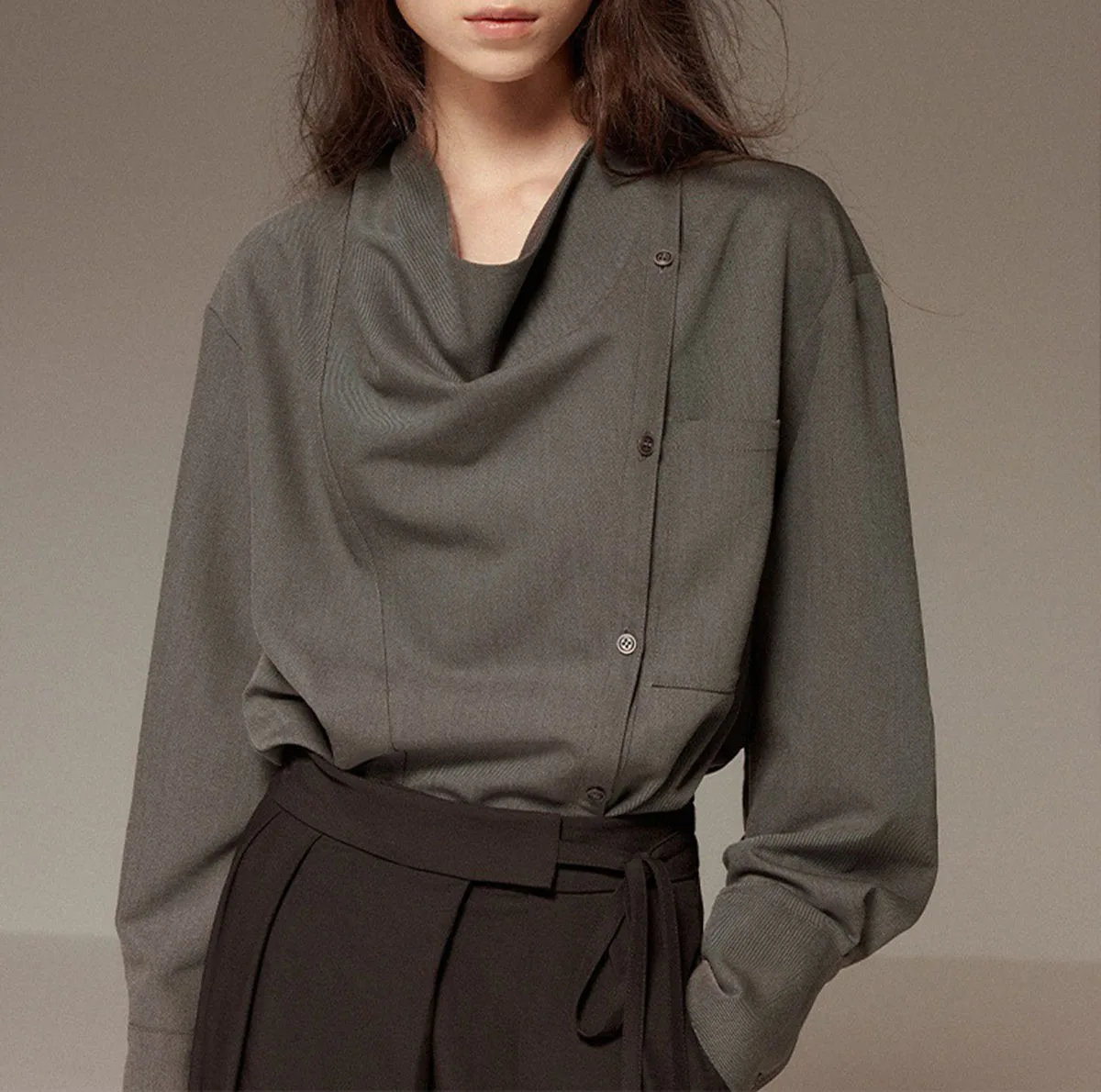 Women Shirts Fashion Brand Shirt For Men Spring And Autumn 2026 New Irregular High-end Lazy Style Shirt
Women Shirts Fashion Brand Shirt For Men Spring And Autumn 2026 New Irregular High-end Lazy Style Shirt