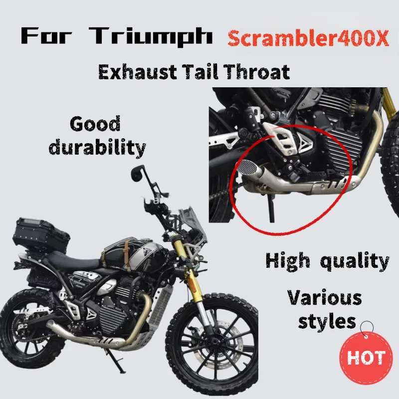For Triumph Scrambler400X modified single exhaust pipe tail throat bee nest tail nozzle decorative accessories
For Triumph Scrambler400X modified single exhaust pipe tail throat bee nest tail nozzle decorative accessories