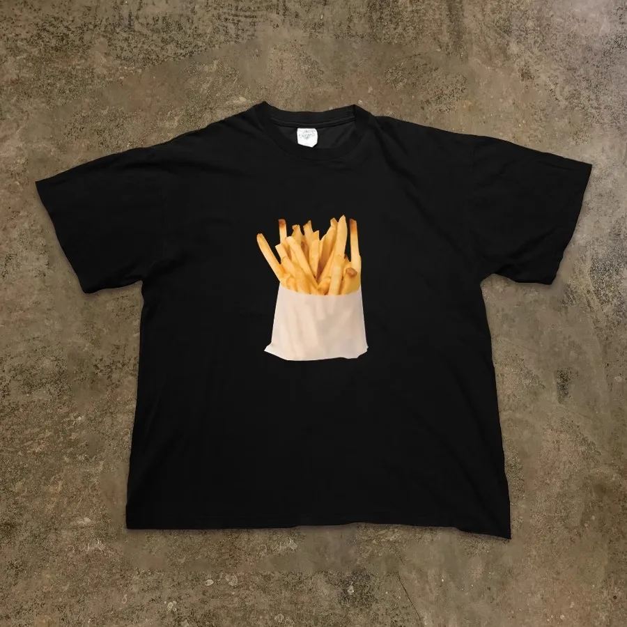 Heavyweight Pure Cotton Vintage French Fries Print Short Sleeve T-Shirt for Couples Men Women XiaoChen Story Multi Design
Heavyweight Pure Cotton Vintage French Fries Print Short Sleeve T-Shirt for Couples Men Women XiaoChen Story Multi Design