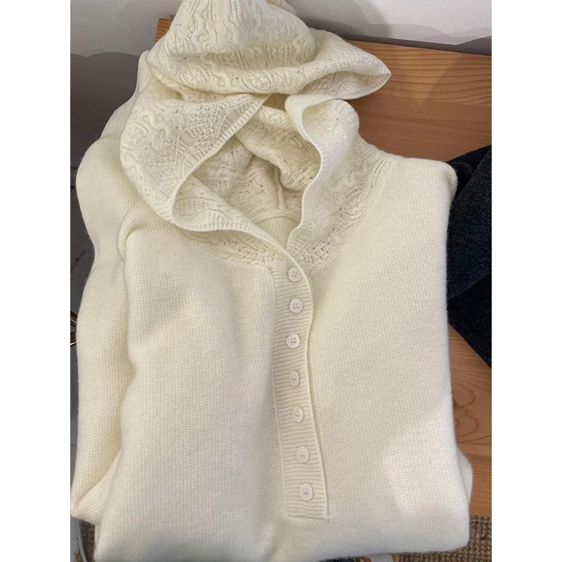 Women's Knitted Hollow out Hook Flower Design Hoodie Base irt Spring New Sle Loose Fit Long Sve Sweet Sle Top
Women's Knitted Hollow out Hook Flower Design Hoodie Base irt Spring New Sle Loose Fit Long Sve Sweet Sle Top