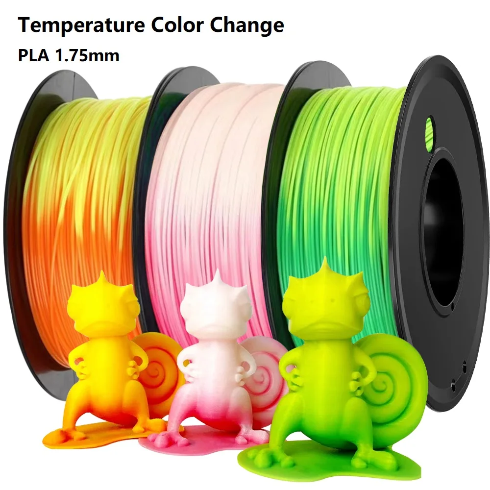 Temperature Color Change Filament PLA 1.75mm 1kg 500g 250g 3D Printing Plastic Material PLA Filament Green Black Red Orange
Temperature Color Change Filament PLA 1.75mm 1kg 500g 250g 3D Printing Plastic Material PLA Filament Green Black Red Orange