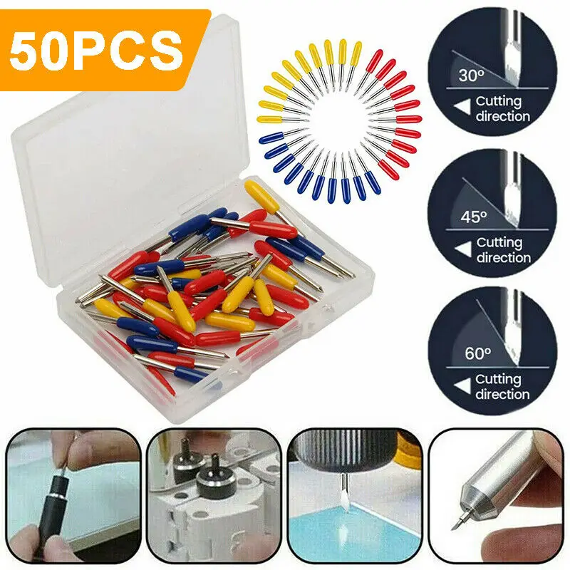 50Pcs 30/45/60 Degrees Replacement Blades For Roland Plotter Blade Knife Cutter Blades For Power Tools Cutting Plotter Accessory
50Pcs 30/45/60 Degrees Replacement Blades For Roland Plotter Blade Knife Cutter Blades For Power Tools Cutting Plotter Accessory