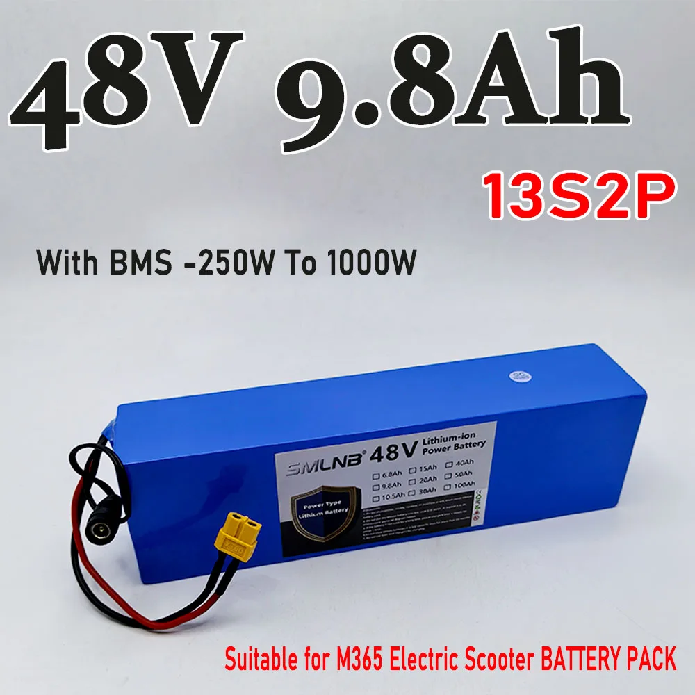 Suitable for M365 13S2P 48V 9800mAh Li-ion Battery Pack 1000W Is Electric Scooter with Built-In BMS 18650 Battery
Suitable for M365 13S2P 48V 9800mAh Li-ion Battery Pack 1000W Is Electric Scooter with Built-In BMS 18650 Battery