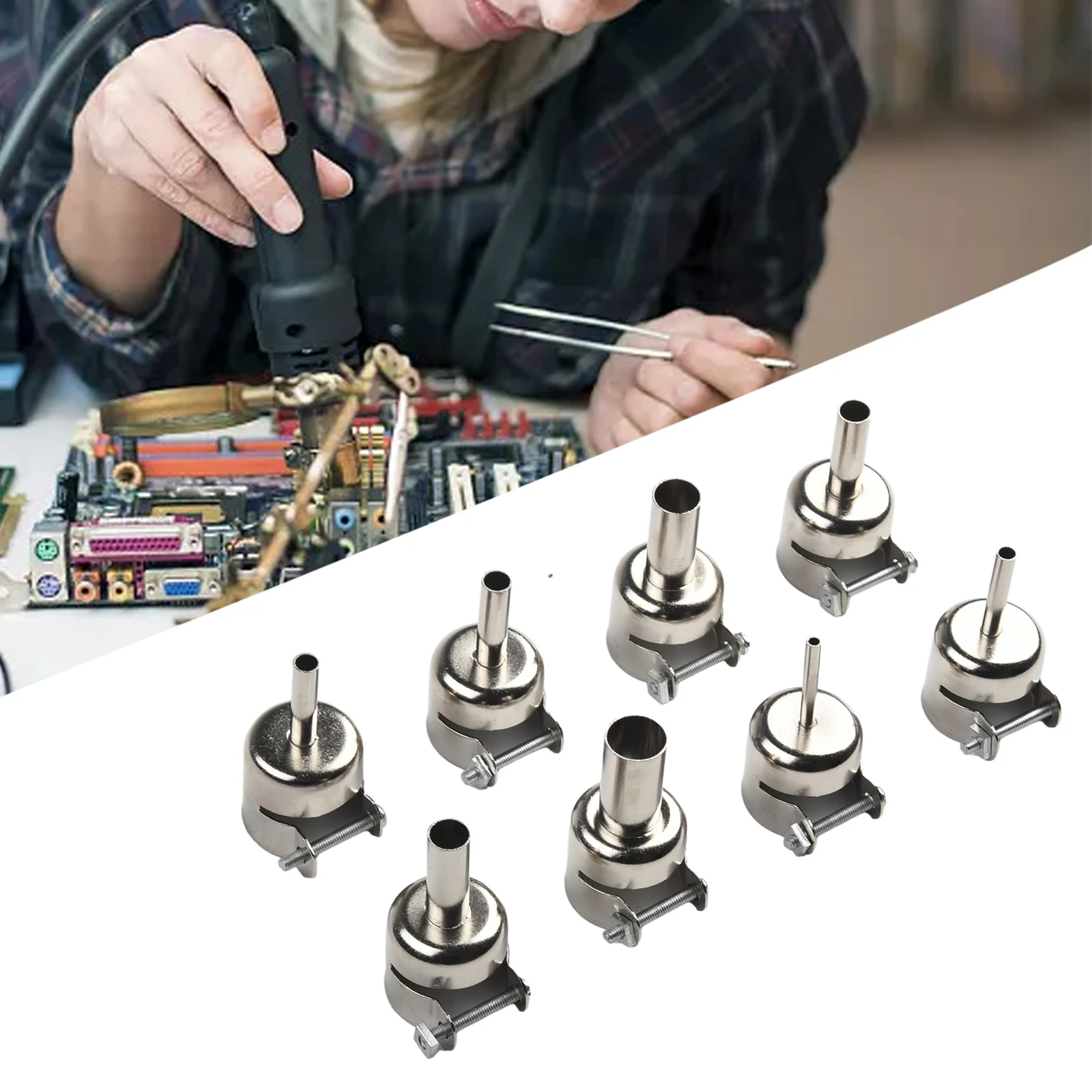 Welding Nozzle For 850 852D 898 Soldering Station Hot Air Welding Nozzle Soldering Supplies Accessories 1pc Silver
Welding Nozzle For 850 852D 898 Soldering Station Hot Air Welding Nozzle Soldering Supplies Accessories 1pc Silver