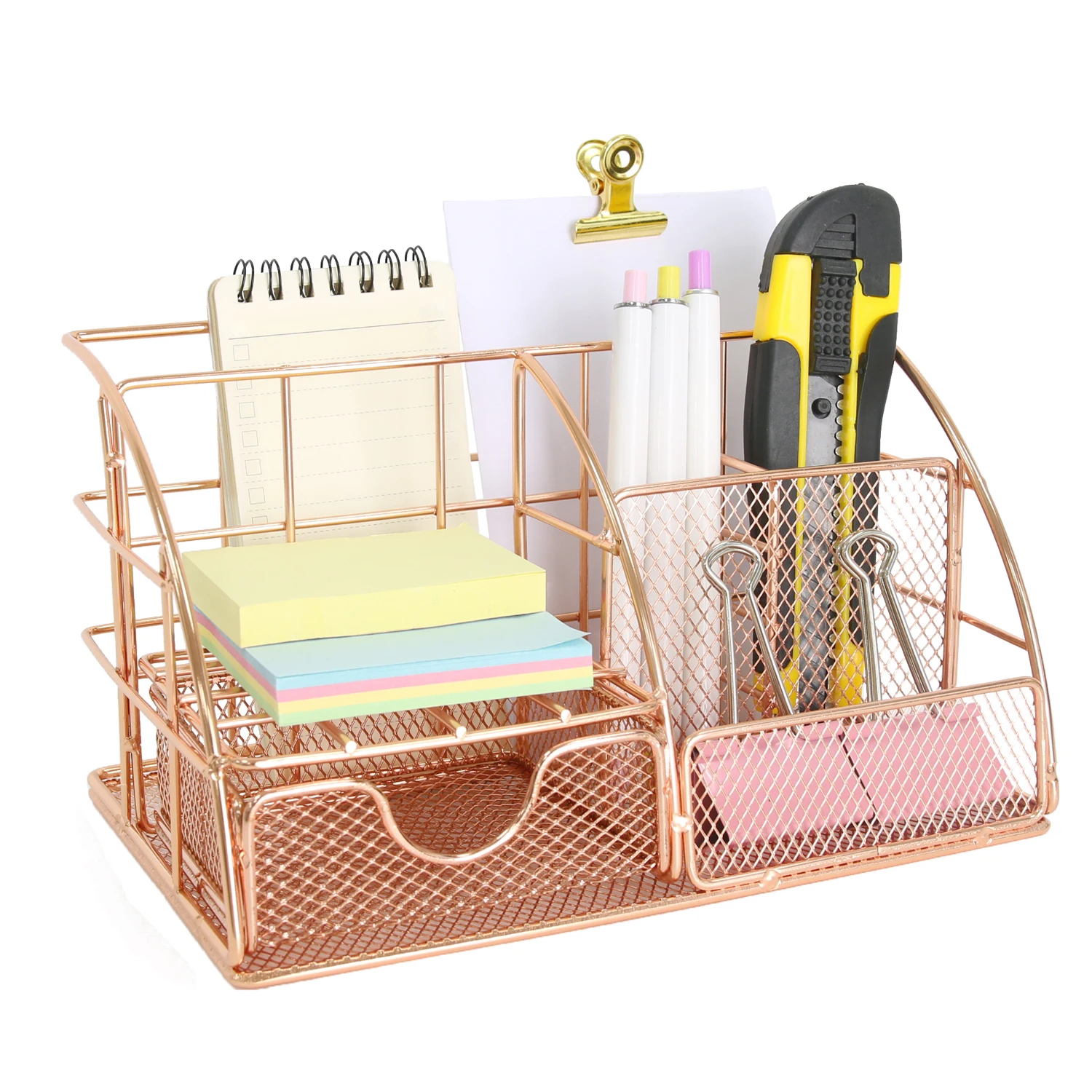 Rose Gold Metal Desktop Organizer, Multifunctional File Bar, Office Supplies Storage Rack, Stationery and Cosmetics Holder, Comp
Rose Gold Metal Desktop Organizer, Multifunctional File Bar, Office Supplies Storage Rack, Stationery and Cosmetics Holder, Comp