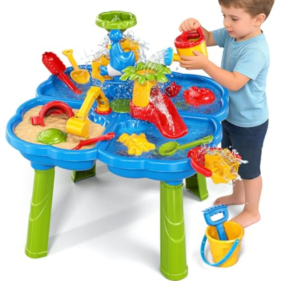 Уличный водный столик для малышей 1-3 лет: летний пляжный игровой комплекс для двора и бассейна с песком и водой для сенсорных игр B
Уличный водный столик для малышей 1-3 лет: летний пляжный игровой комплекс для двора и бассейна с песком и водой для сенсорных игр B