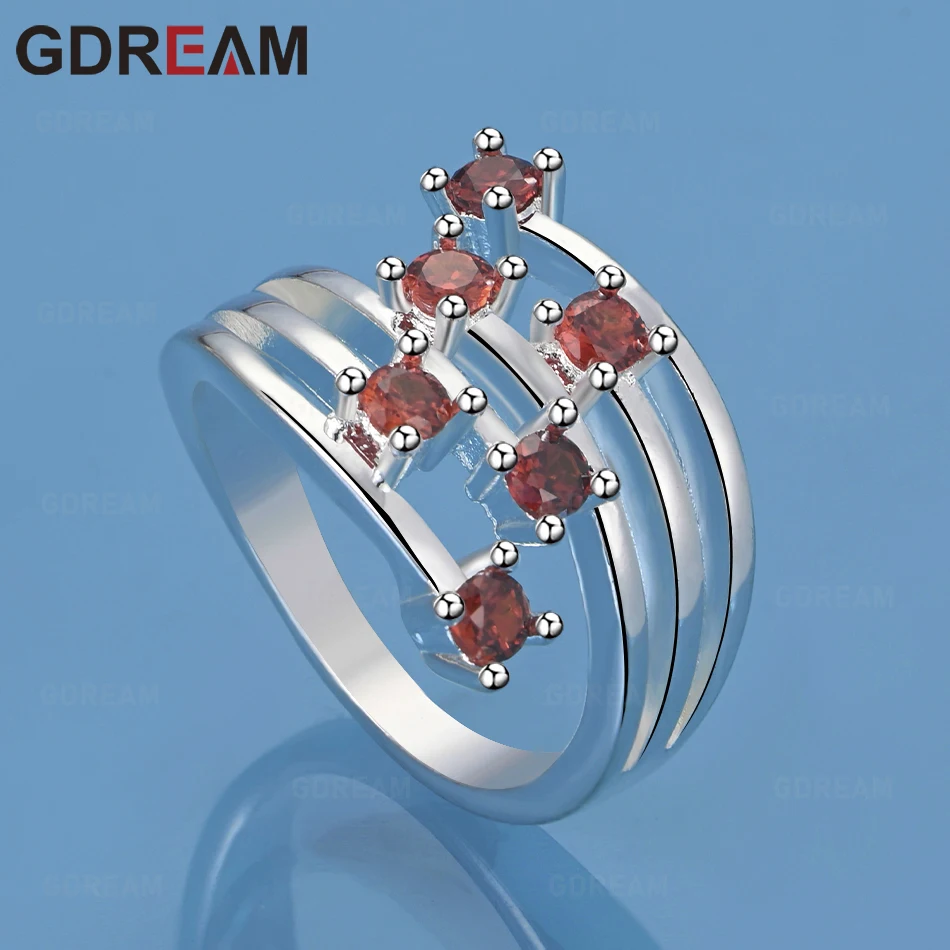 GDREAM 925 Sterling Silver Ring With Red Zircon: A Fresh And Elegant Engagement Jewelry For Women.
GDREAM 925 Sterling Silver Ring With Red Zircon: A Fresh And Elegant Engagement Jewelry For Women.