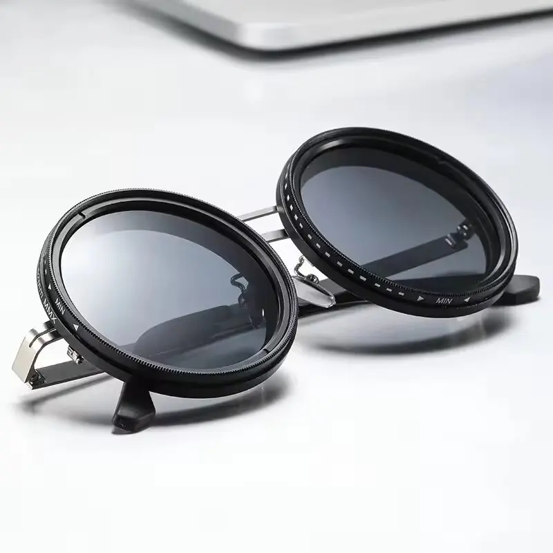 Black Metal Frame adjustable dimming glasses fishing sunglasses UV anti UV polarized sunglasses ND filter With Glasse Case Set
Black Metal Frame adjustable dimming glasses fishing sunglasses UV anti UV polarized sunglasses ND filter With Glasse Case Set