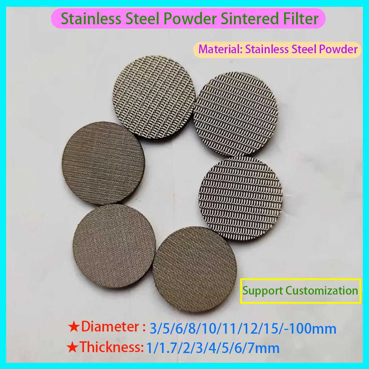 304 Stainless Steel Solid-liquid Separation Filter Plate Mesh Powder Sintering Filter Plate
304 Stainless Steel Solid-liquid Separation Filter Plate Mesh Powder Sintering Filter Plate