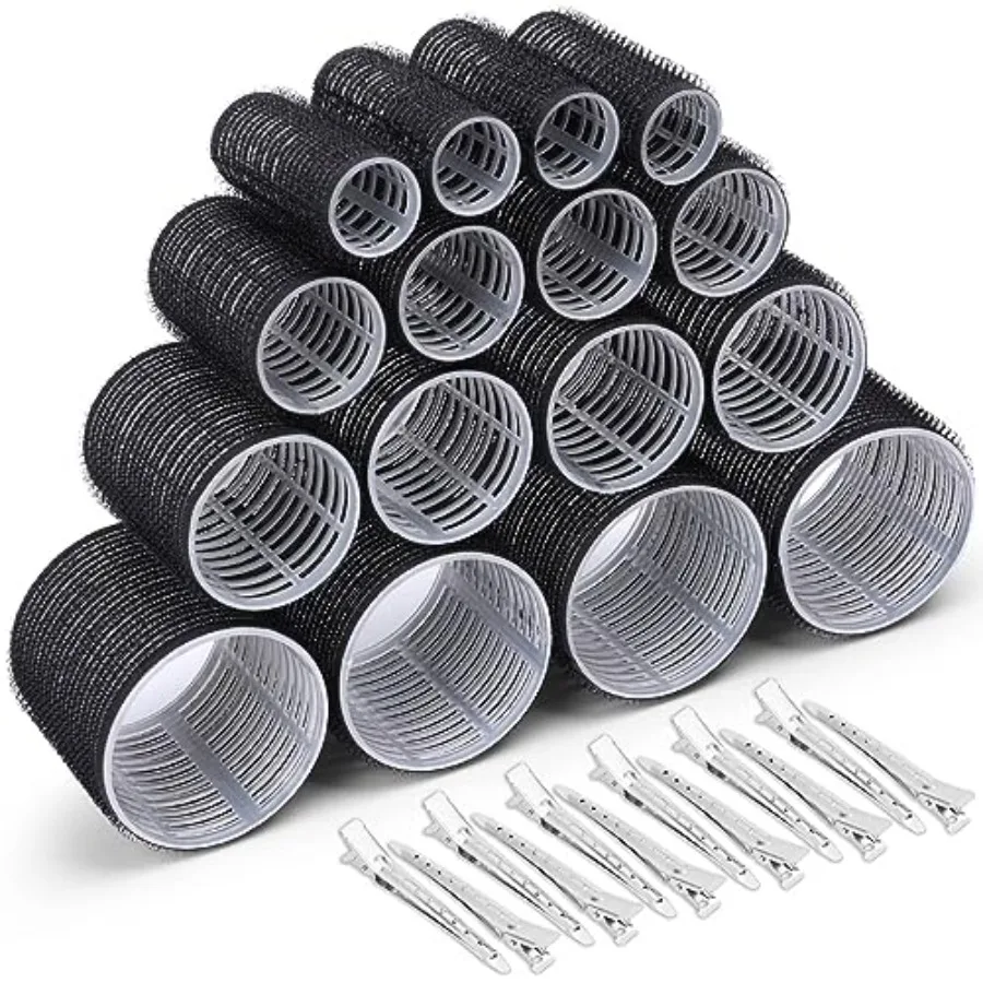 Hair Roller 28 Pcs Set, Includes 16Pcs Self-Grip Hair Rollers in 4 Sizes and 12Pcs Hair Clips for Long Medium Short Hair Volume
Hair Roller 28 Pcs Set, Includes 16Pcs Self-Grip Hair Rollers in 4 Sizes and 12Pcs Hair Clips for Long Medium Short Hair Volume