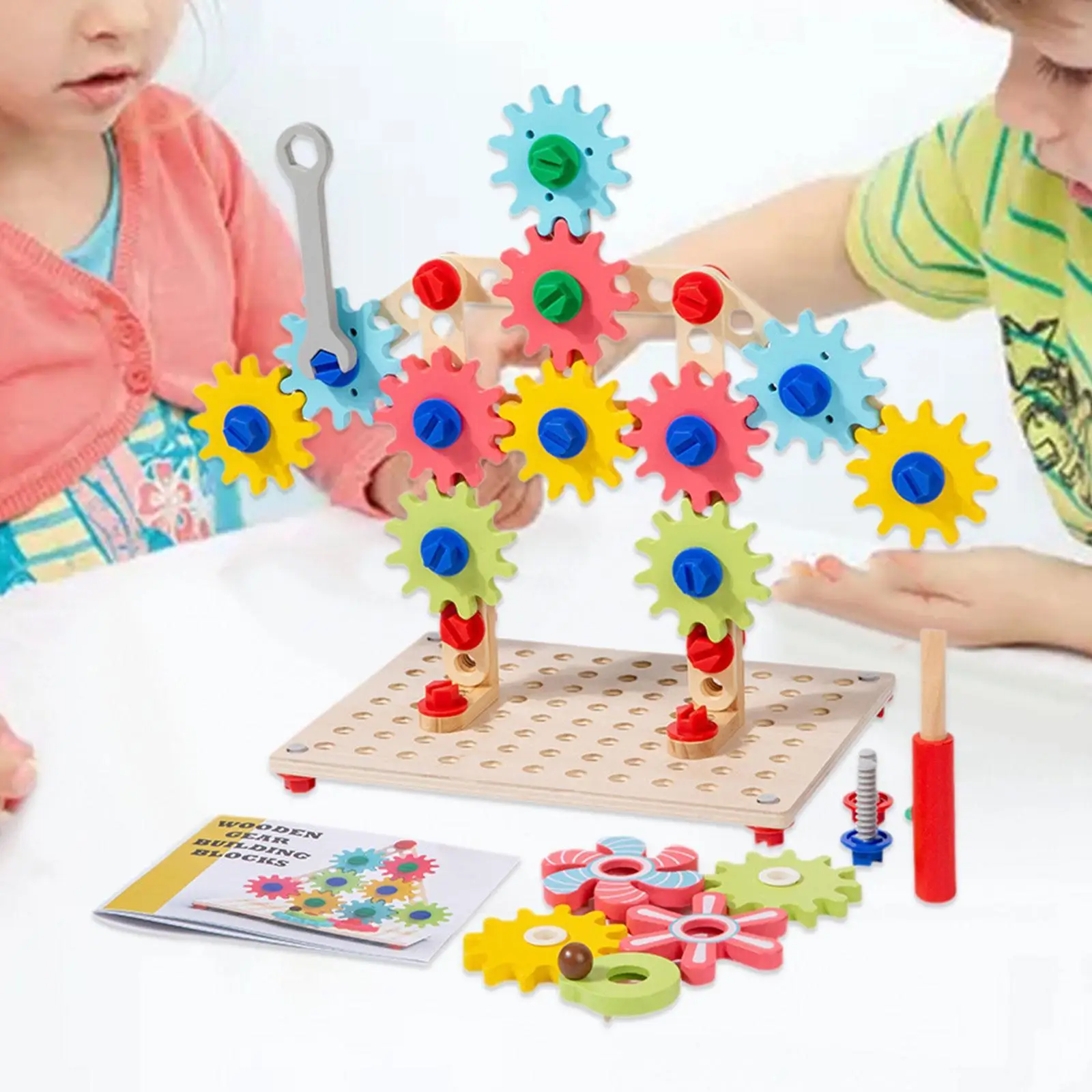 Wooden Gears Toys Puzzle Games Building Blocks Learning Toy Set for 2 3 4 5 Years Old
Wooden Gears Toys Puzzle Games Building Blocks Learning Toy Set for 2 3 4 5 Years Old