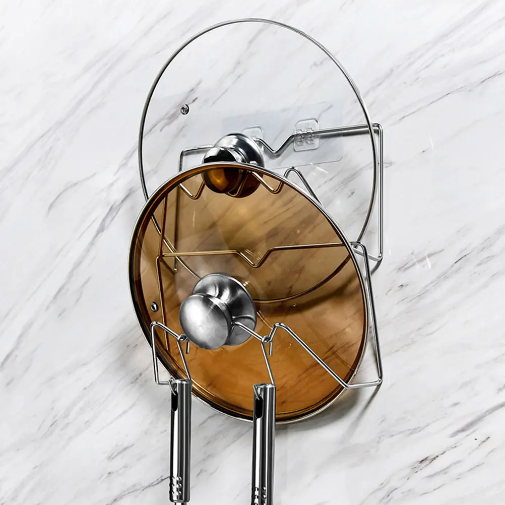 2pcs Pot Lid -Mounted Stainless Steel Kitchen Organizer Moisture Resistant Strong Bearing Capacity Easy
2pcs Pot Lid -Mounted Stainless Steel Kitchen Organizer Moisture Resistant Strong Bearing Capacity Easy
