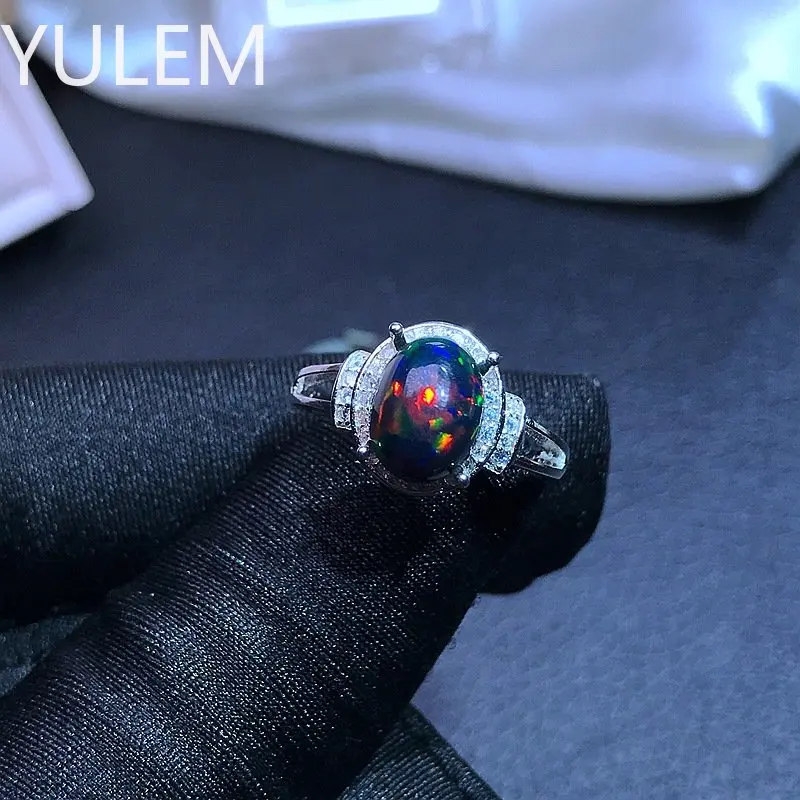 YULEM New Natural Opal Ring 925 Silver Ladies Ring Colorful Opal Luxury Elegant Beauty for Women Engagement Wedding Gift 7*9mm
YULEM New Natural Opal Ring 925 Silver Ladies Ring Colorful Opal Luxury Elegant Beauty for Women Engagement Wedding Gift 7*9mm
