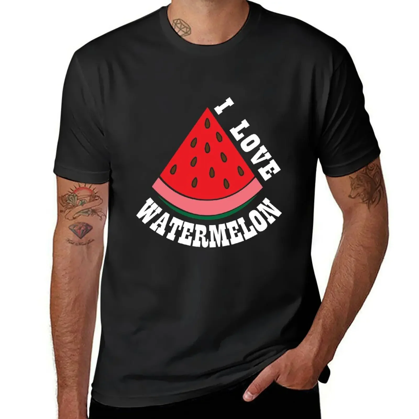 I love watermelon T-Shirt sweat summer clothes man t shirt mens cotton t shirts 
I love watermelon T-Shirt sweat summer clothes man t shirt mens cotton t shirts