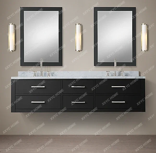light luxury solid wood bathroom cabinet retro bathroom cabinet simple cabinet
light luxury solid wood bathroom cabinet retro bathroom cabinet simple cabinet