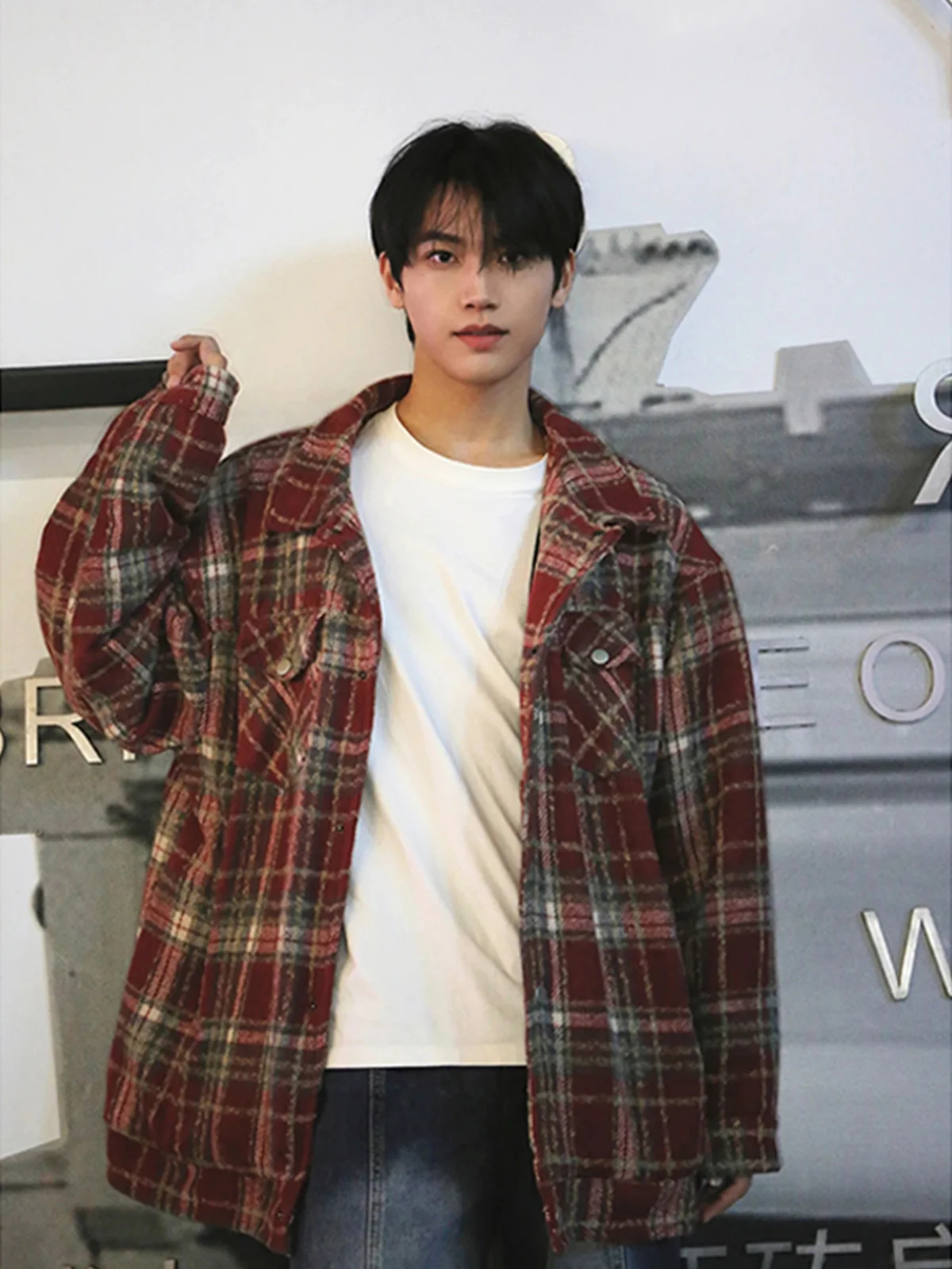 Plaid Jacket Men's Wine Red Autumn Winter New Style Vintage Preppy Teenage College Windproof Long Sleeve Loose Fit Polyester ...
Plaid Jacket Men's Wine Red Autumn Winter New Style Vintage Preppy Teenage College Windproof Long Sleeve Loose Fit Polyester ...
