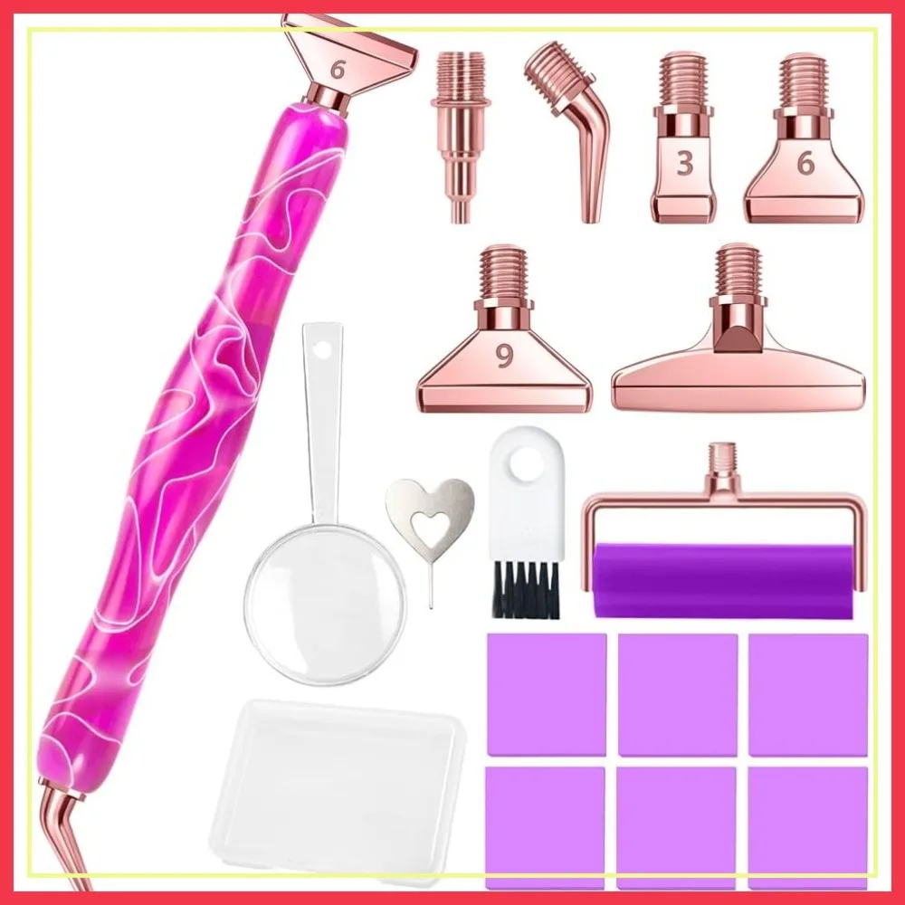 Diamond Art Pens with Screw Metal Tips - Multi-Placer Tool for Adults, Gem Rhinestone Picker Stylus Purple
Diamond Art Pens with Screw Metal Tips - Multi-Placer Tool for Adults, Gem Rhinestone Picker Stylus Purple