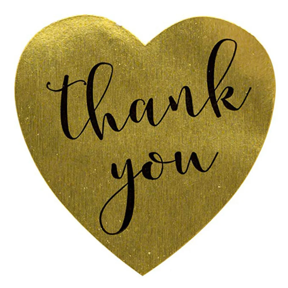 500Pcs Creative Heart Shaped Thank You Stickers Golden Self-Stick Labels for Festival Gift Packaging Baking Wrapping DIY Craft
500Pcs Creative Heart Shaped Thank You Stickers Golden Self-Stick Labels for Festival Gift Packaging Baking Wrapping DIY Craft