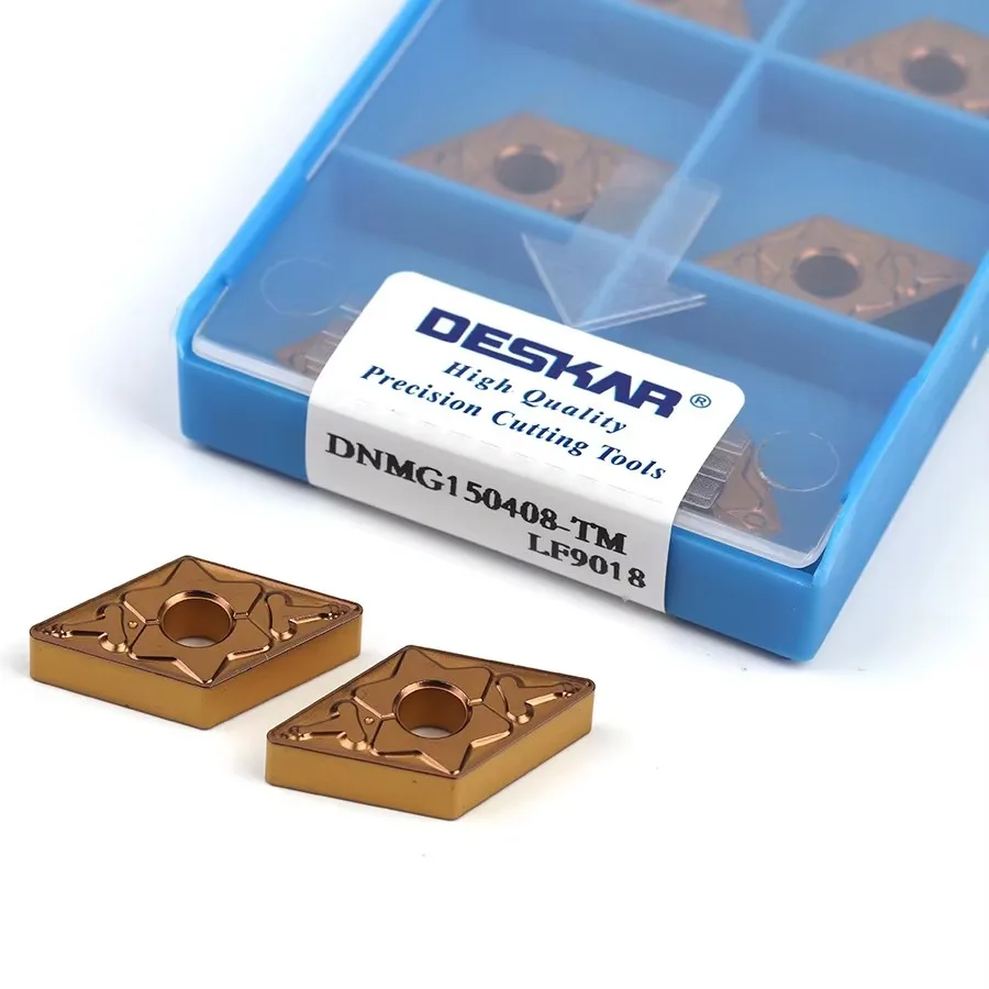 DESKAR DNMG150404 DNMG150408-TM LF9018 Numerical Control Lathe Outer Circle Turning Insert Cutting Cutter Processed Steel Parts
DESKAR DNMG150404 DNMG150408-TM LF9018 Numerical Control Lathe Outer Circle Turning Insert Cutting Cutter Processed Steel Parts